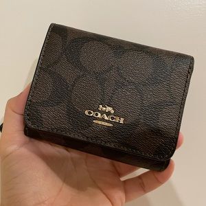 COACH, Mini Wallet In Signature Canvas